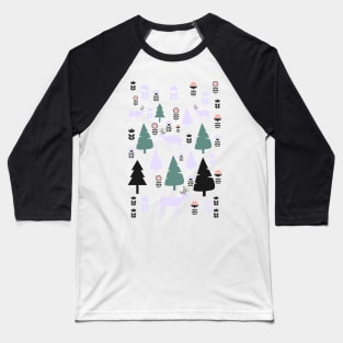 Deer and a floral pasture Baseball T-Shirt